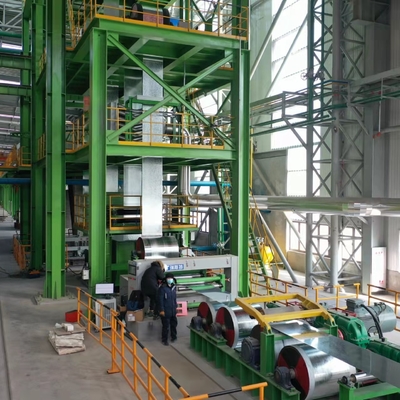 linha 1250mm contínua processo da galvanização de 0.4-1.8mm para a indústria de aço
